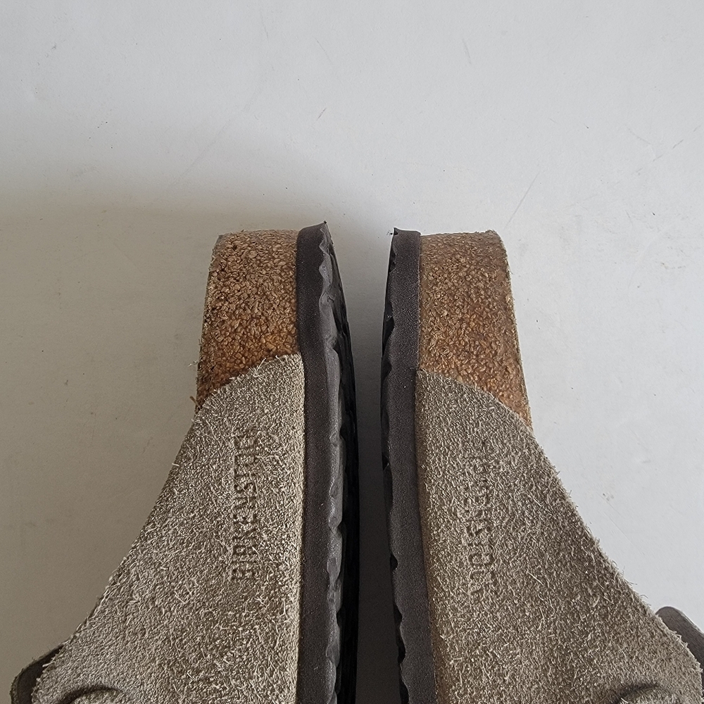 Birkenstock Boston Clogs Mens 45 12 12.5 Taupe Suede Slip On Neutral Minimalist - Picture 14 of 16